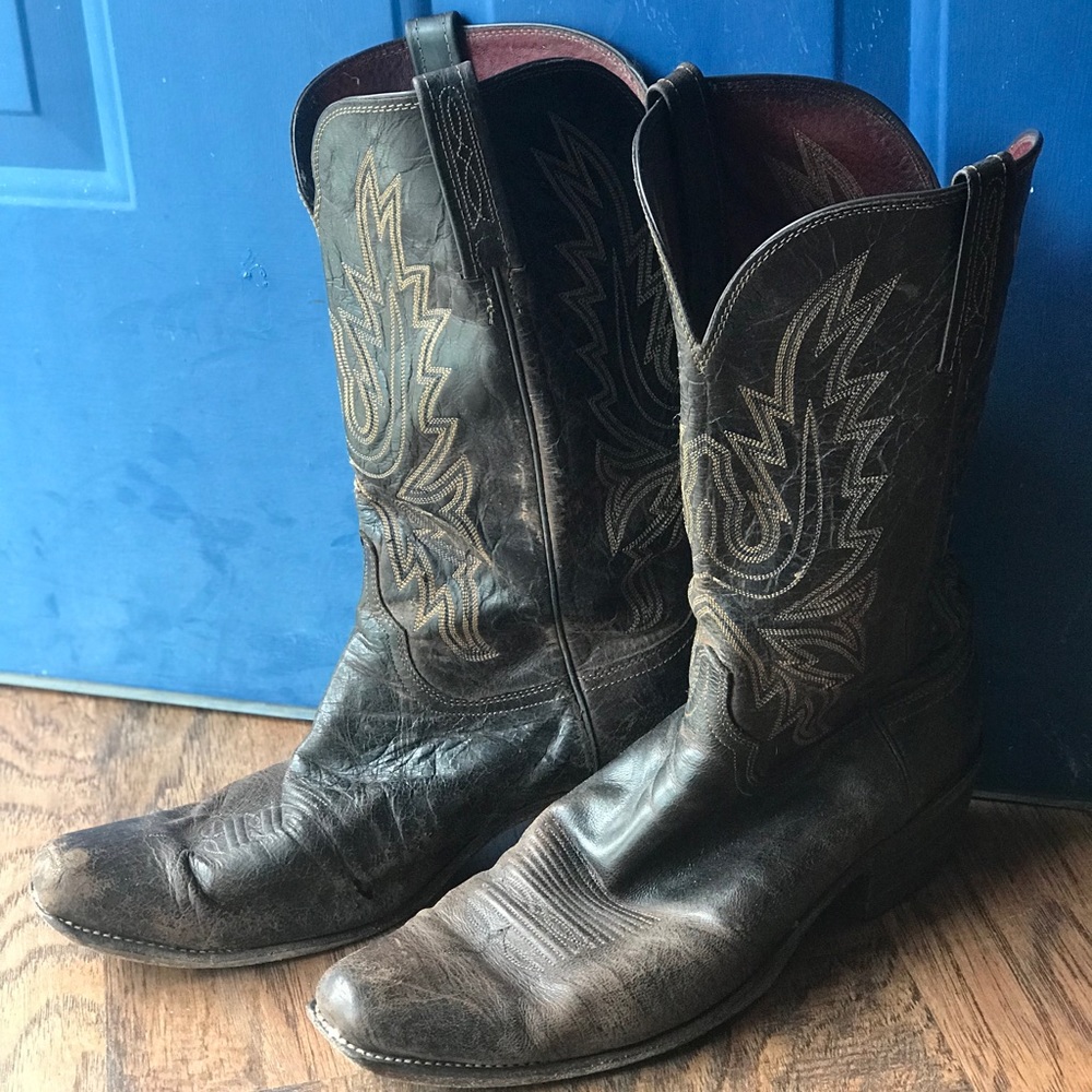 Very Rough! Lucchese mad dog goat boots - size 11